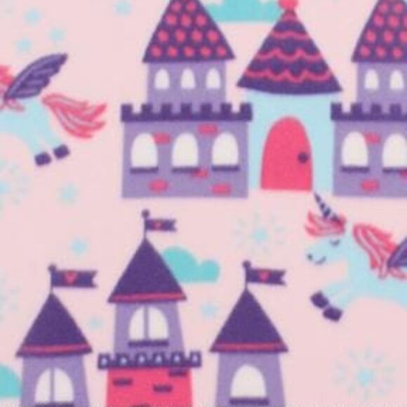 Castle Knights princess unicorn print Fleece Neck Warmer: Tube Gator Scarf Cowl - Picture 1 of 2